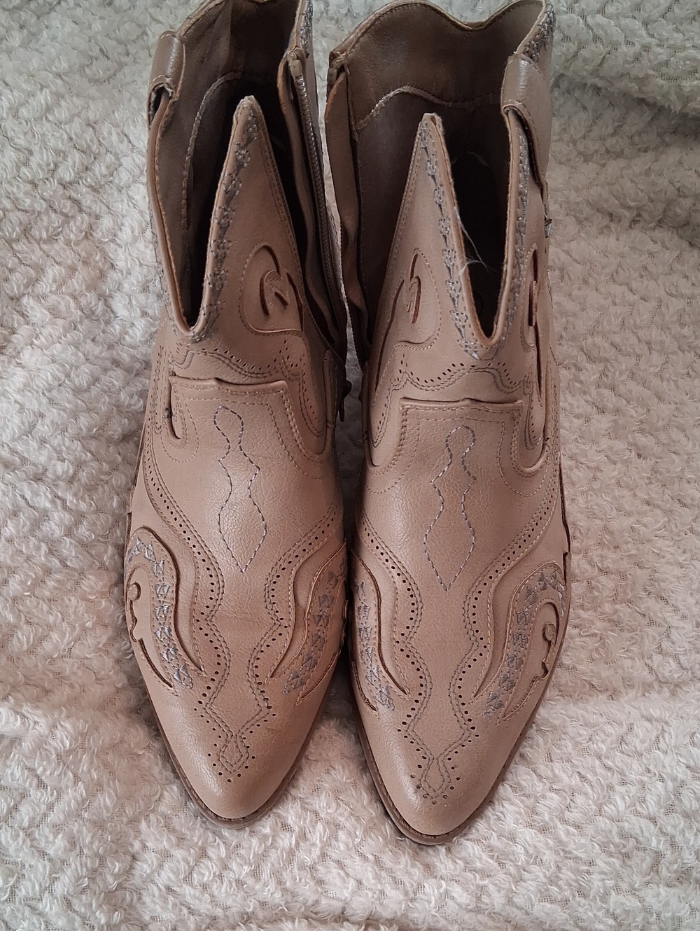 Women's Tan Western Ankle Boots